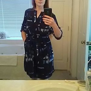 NWT Mossimo Black Blue White dress
